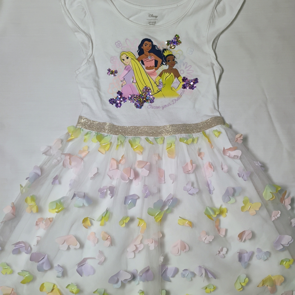 Disney Princess Dress with Floral Accents